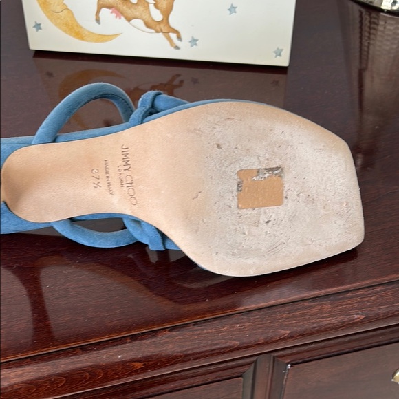 Jimmy Choo Blue Sandals with Square Toe Design - Picture 4 of 6